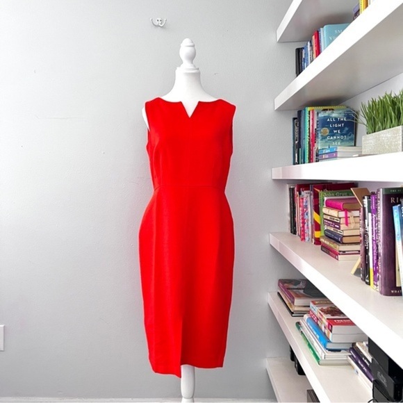 Ann Taylor a-line coral poppy dress NWT sz 6 - Picture 1 of 12